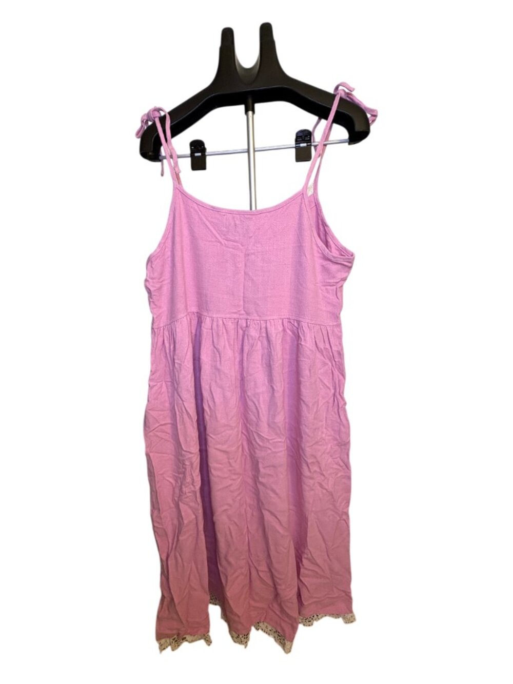 Fashion Brand Company Breeze On My Linen Pink Sweetheart Dress L / XL NWOT - Picture 4 of 4